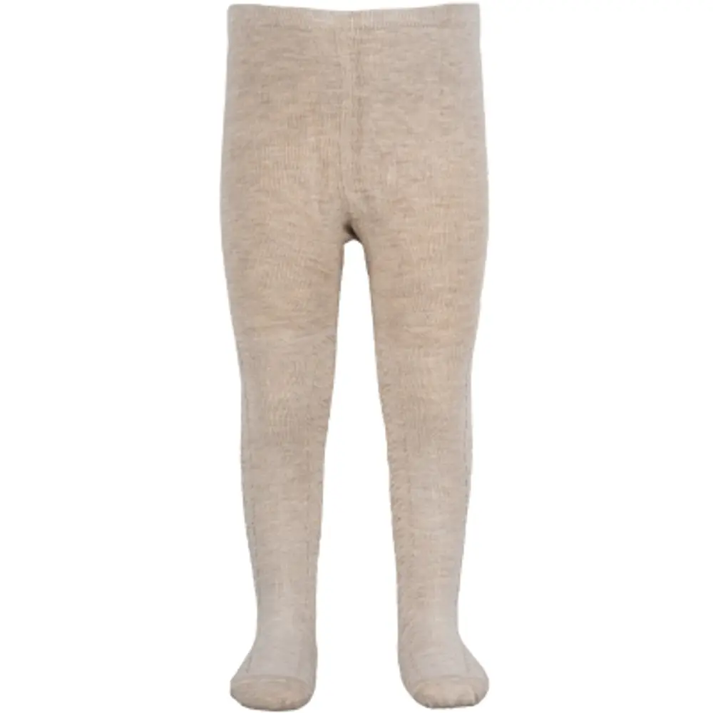 Bamboo strømpebukser - OFF WHITE MELANGE - 3-4Y