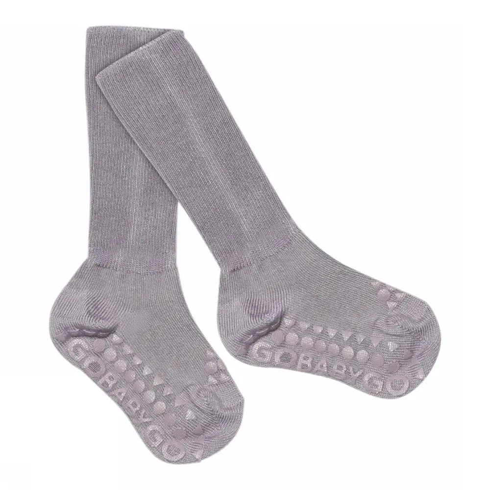 Skridsikre Strømper - Bamboo - Lavender Gray - 20/22