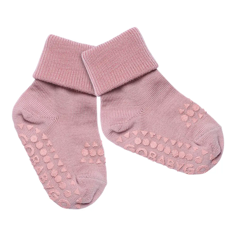Skridsikre Strømper Merino Uld - Rose Blush - 27/30
