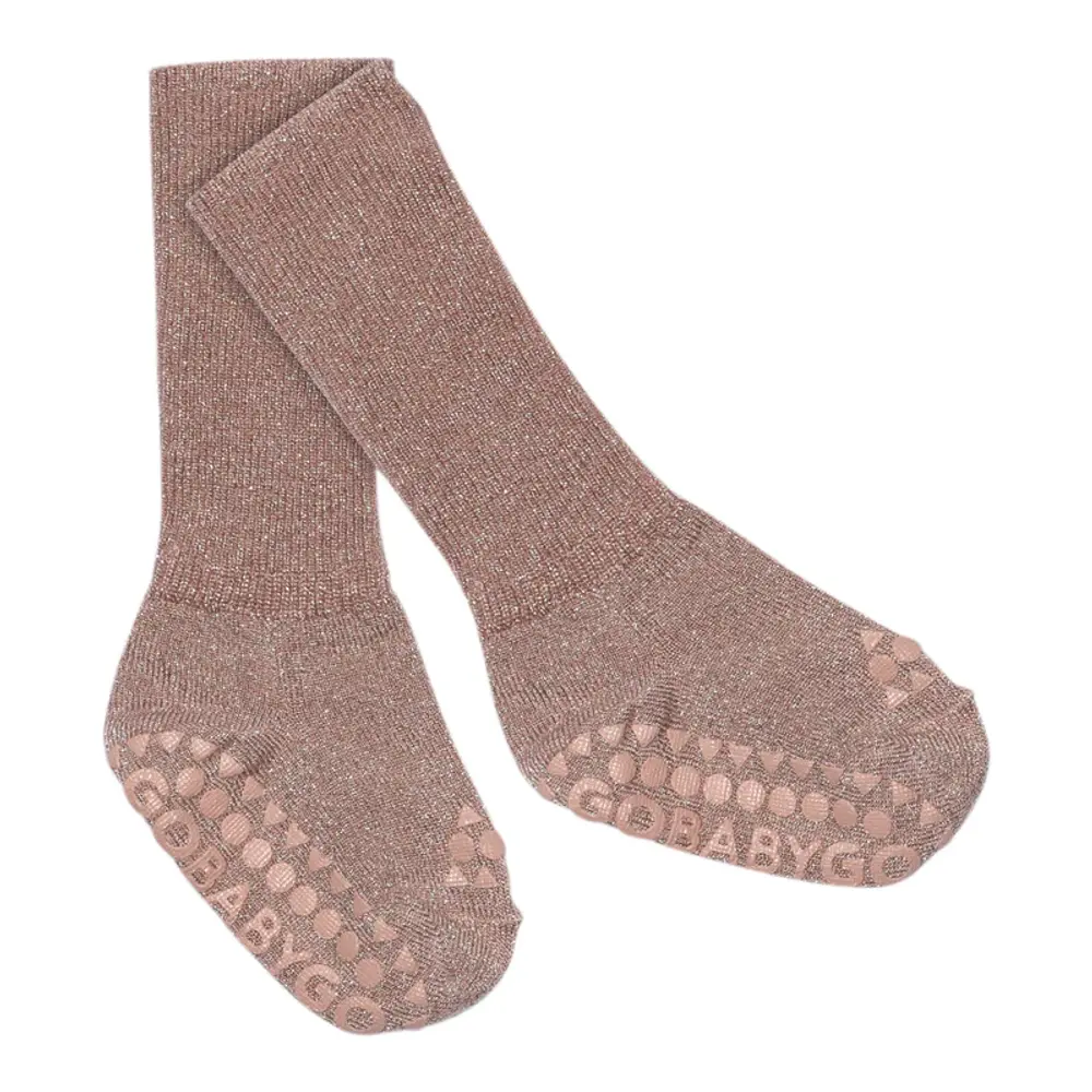 Skridsikre Strømper Glitter - Woodrose - 23/26
