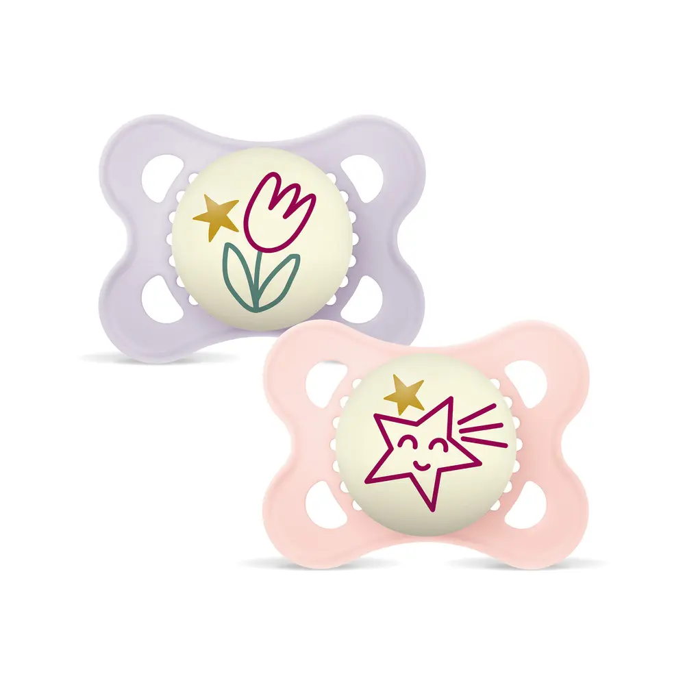 Original Night Silk 0-6m 2-pk V Pink