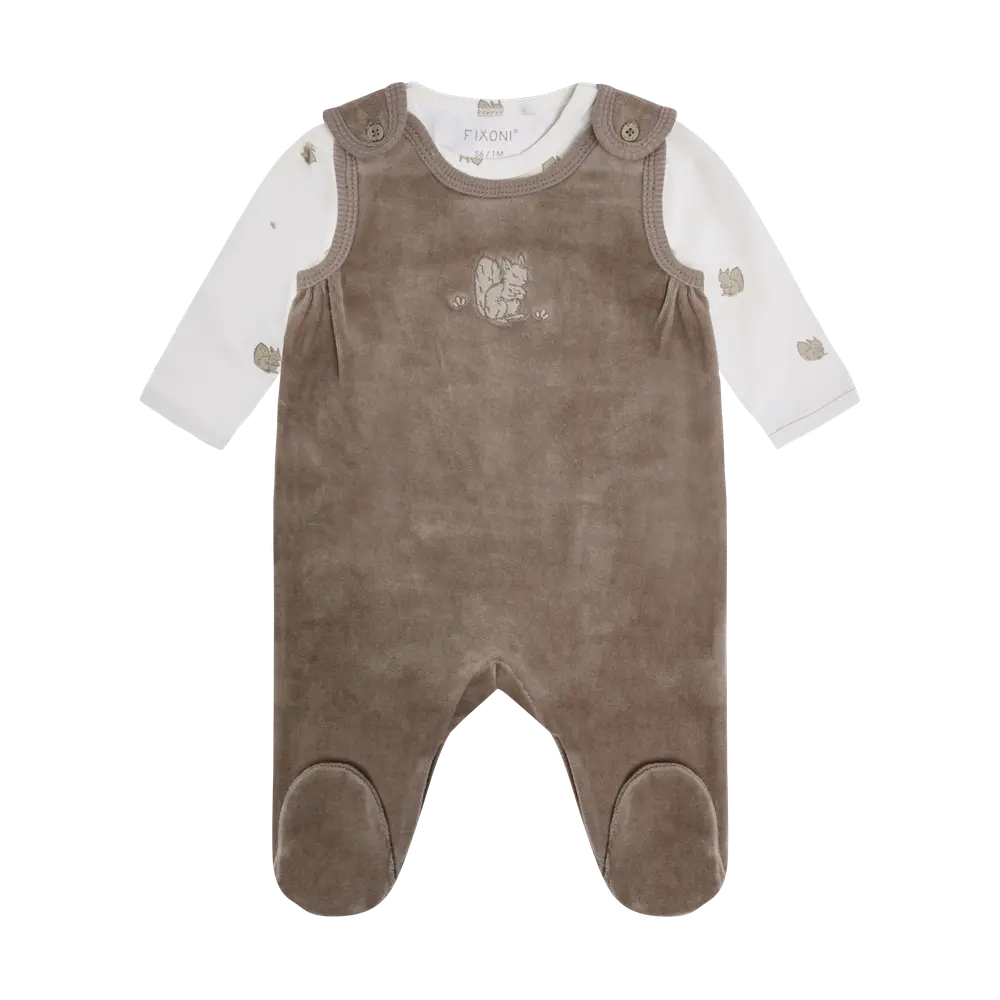 Fixoni Sæt m. Body og Velour Romper - Mountain Trail - 50