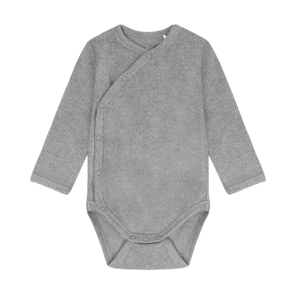 Fixoni Langærmet Wrap Body Rib - Flint Gray Melange - 56