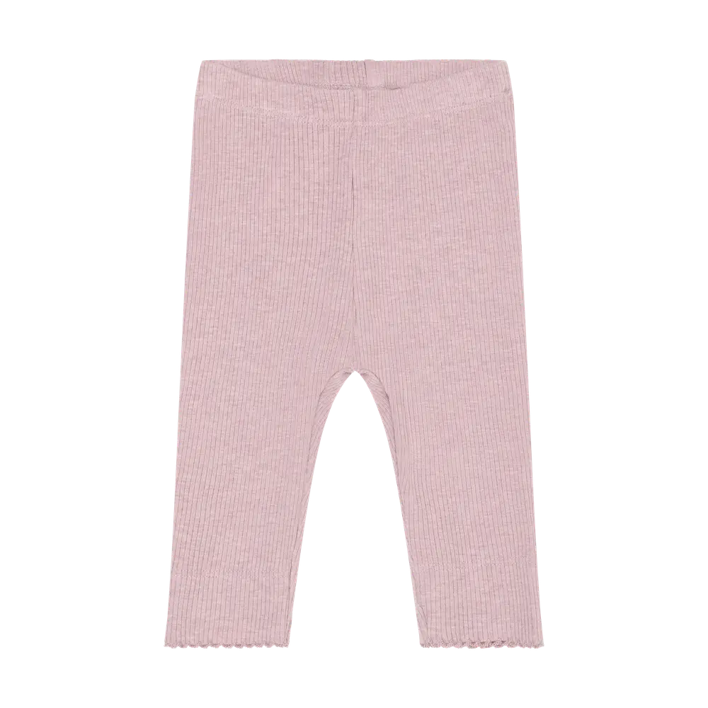 Fixoni Leggings Rib - Pale Mauve Melange - 62