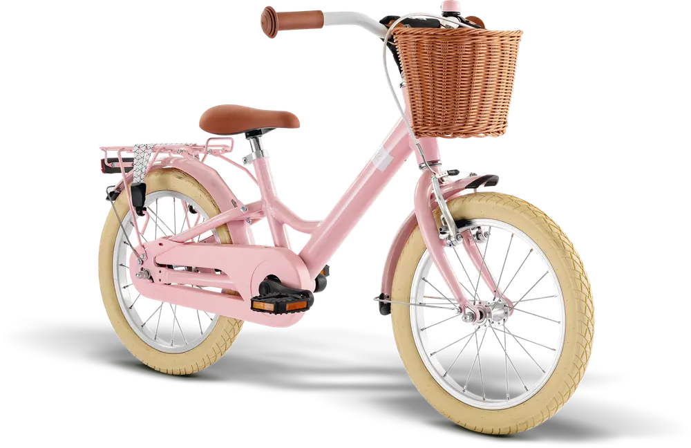 Youke Classic 16,Alu legecykel med kurv retro rose