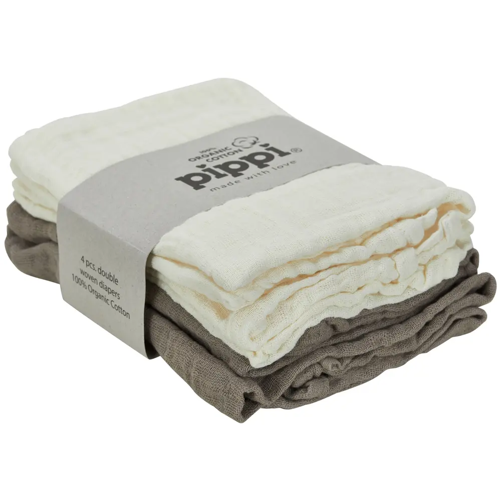 Pippi Økologisk Stofble 4-pak 65x65 cm - Cinder