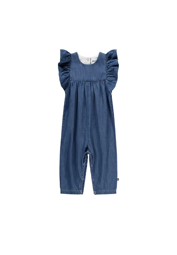 Molo Fifi Buksedragt - Mid Blue Wash - 68