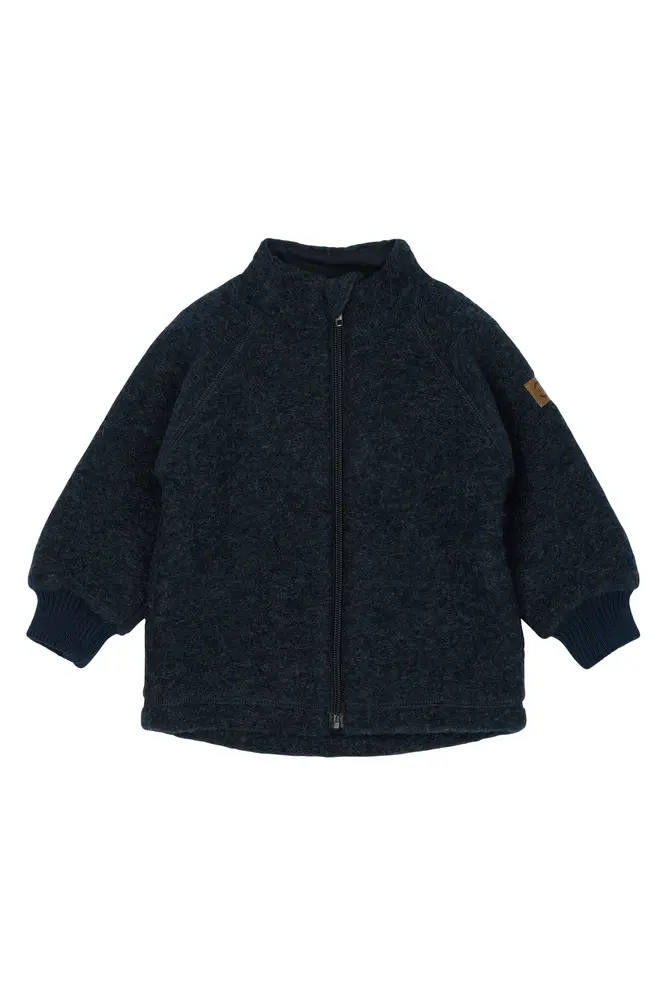 Uld Cardigan - Blue night - 98 CM