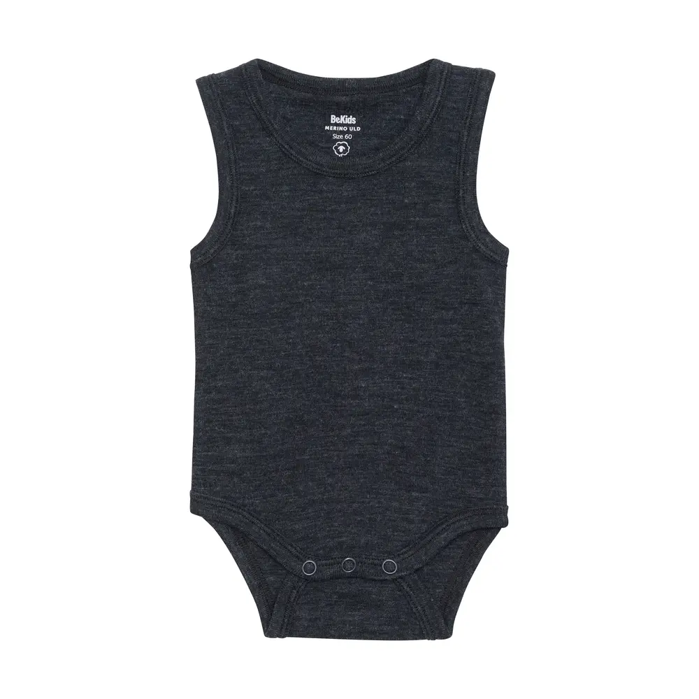 BeKids Uld body uden ærmer - Sky Captain - 60
