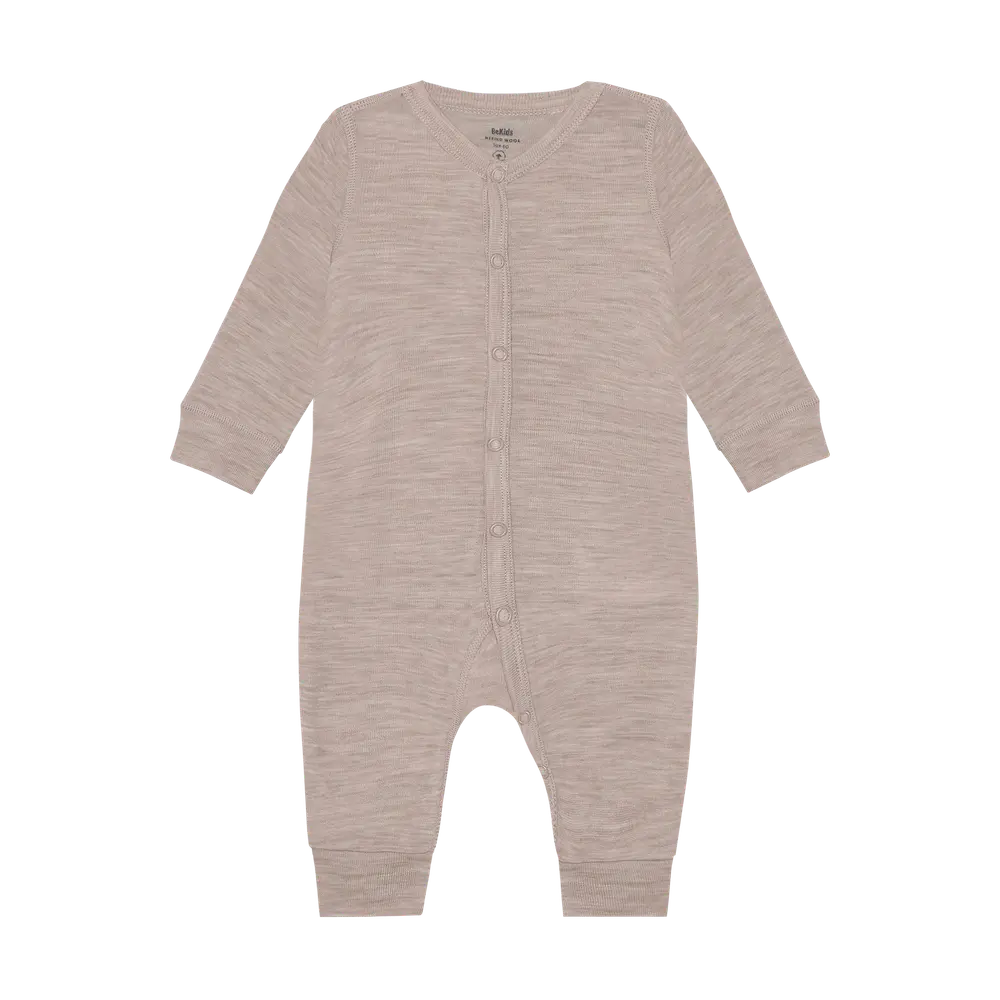 BeKids Uld jumpsuit - Mocha Meringue Melange - 70