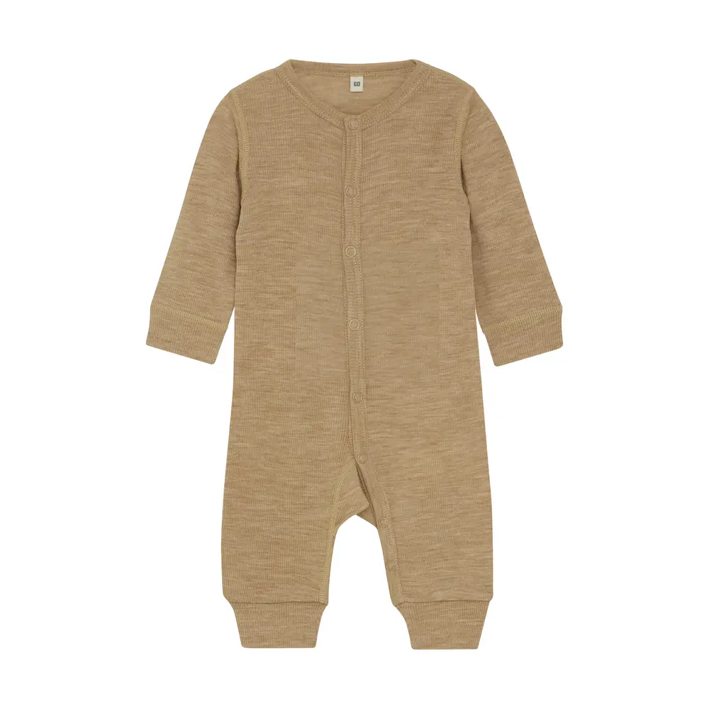 BeKids Uld Jumpsuit - Light Camel Melange - 80