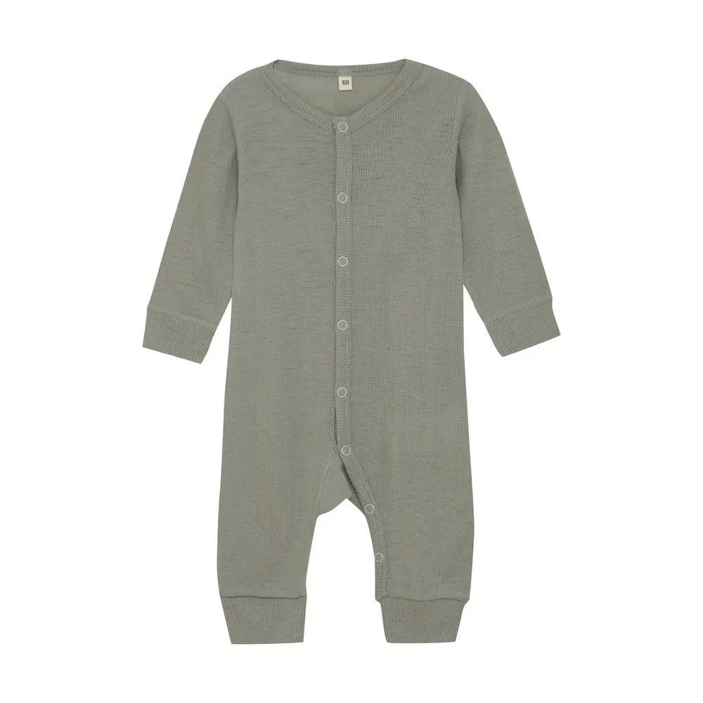 BeKids Uld Jumpsuit - Forest Fog Melange - 80