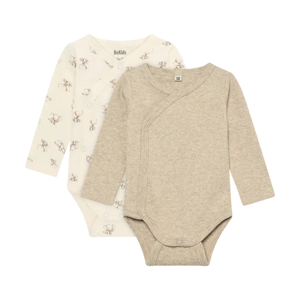 Wrap Body Langærmet (2-pak) - 2350 - 70