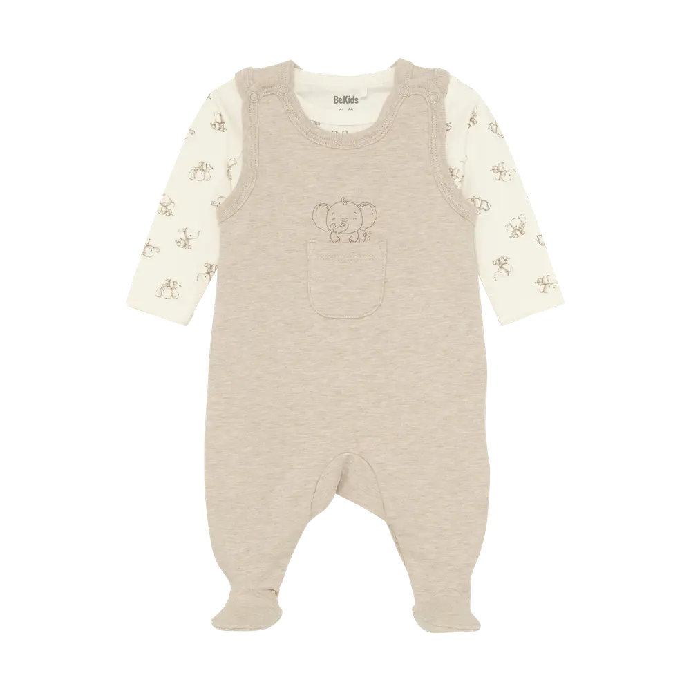 Sæt m. Body Langærmet+Overall - 2350 - 70