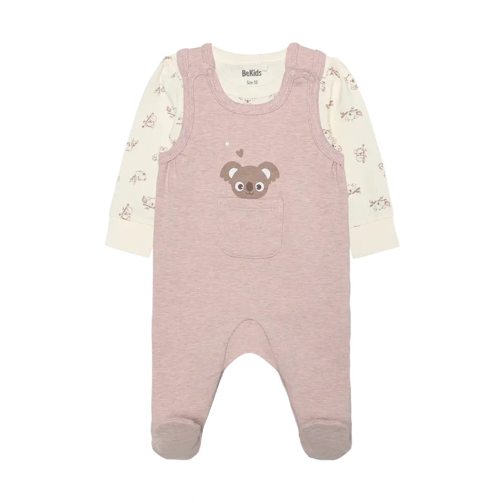 Sæt m. Body Langærmet+Overall - 6051 - 70