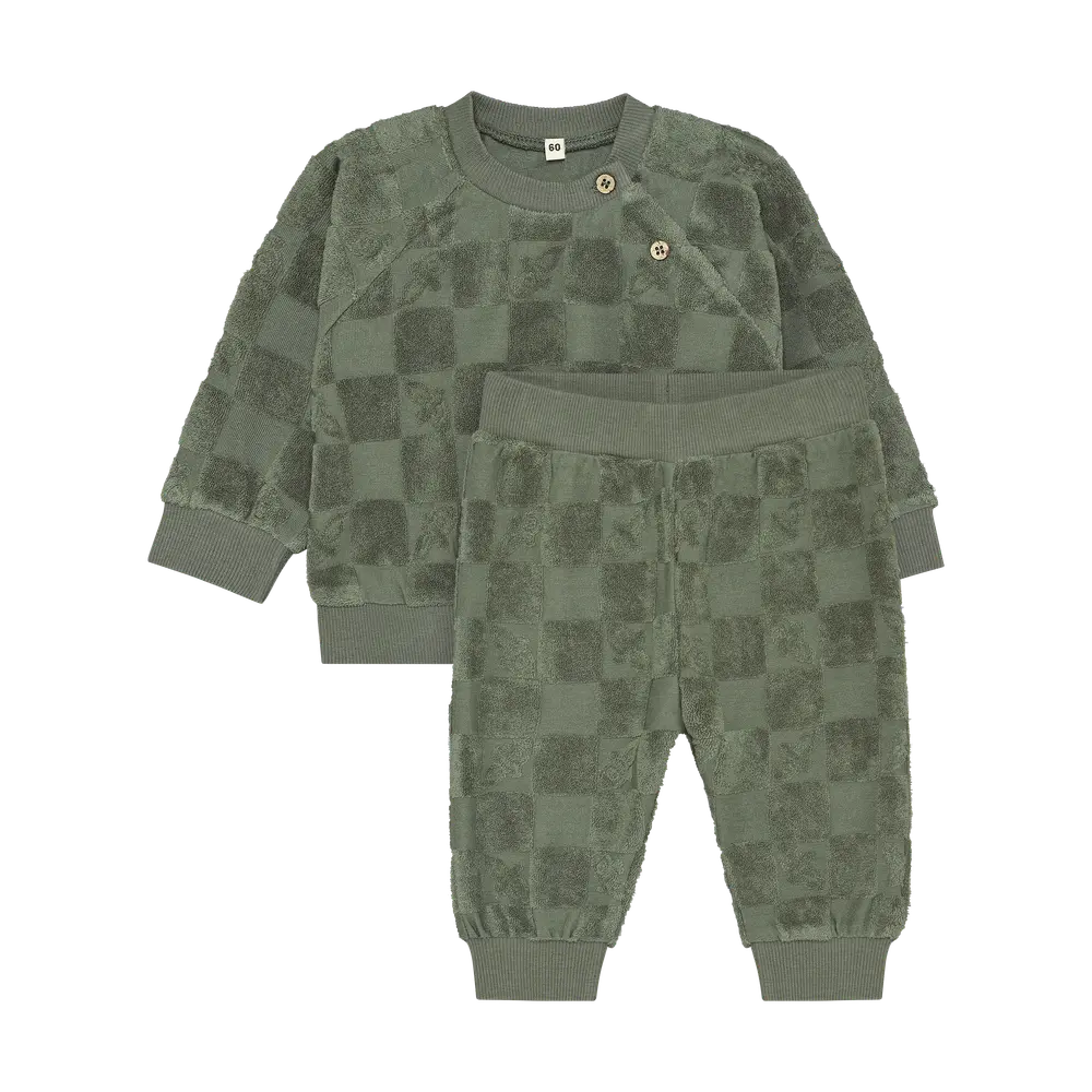 BeKids Sweatshirt og Sweatpants Sæt - Four Leaf Clover - 70