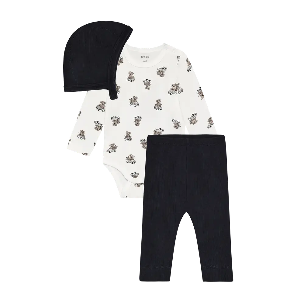 BeKids Bodysæt m. Hue - Sky Captain - 50
