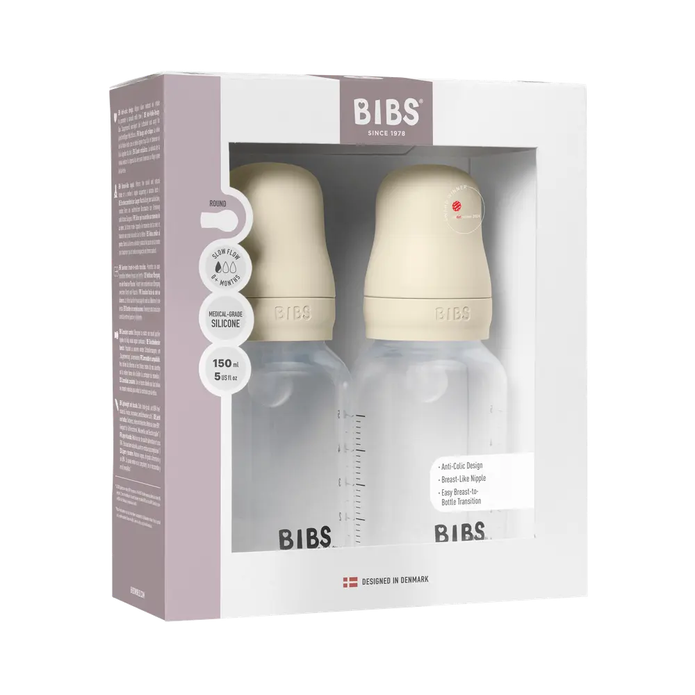 Baby Bottle Silicone 2 pack 150 ml Ivory
