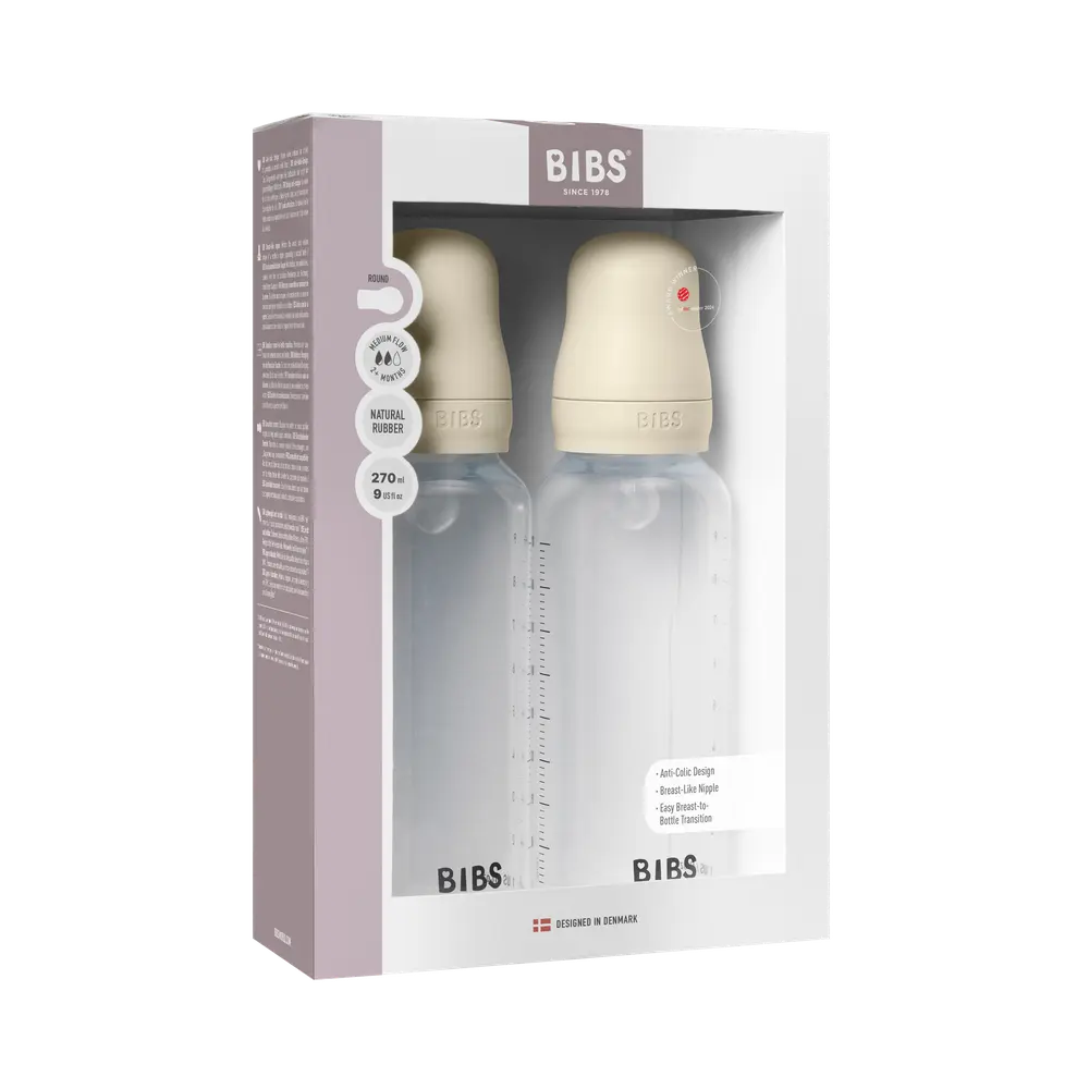 Baby Bottle Silicone 2 pack 270 ml Ivory