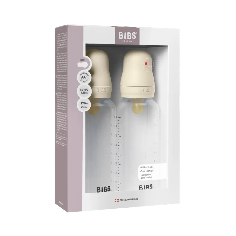 Baby Bottle Latex 2 pack 270 ml Ivory