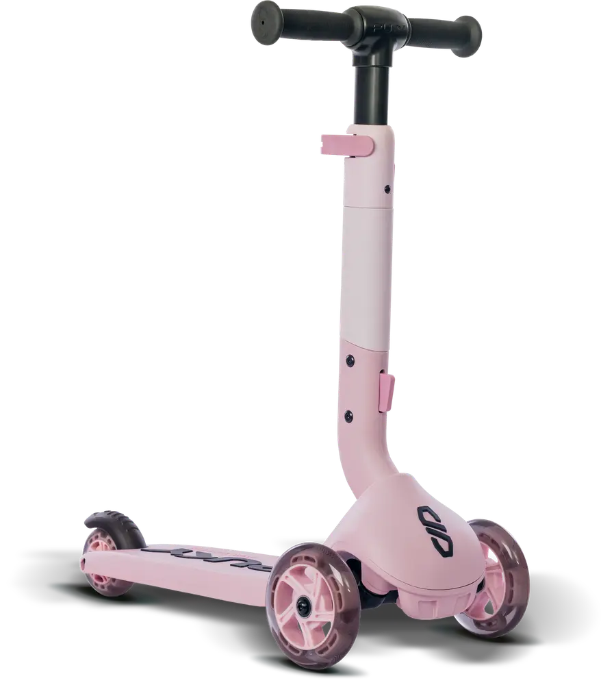 PUKY PUSH foldbart løbehjul m. LED pink