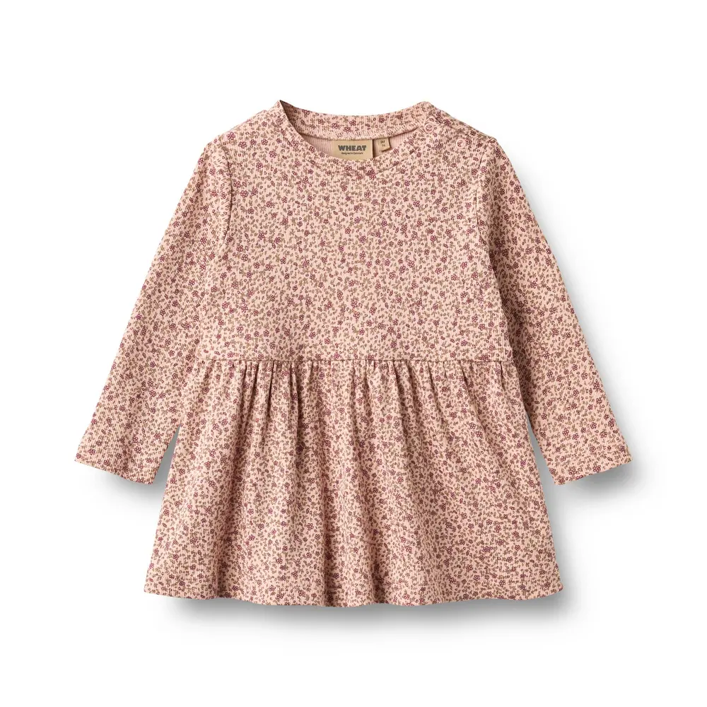 Wheat Sessa Jersey Kjole - Dime Rose Small Flowers - 80