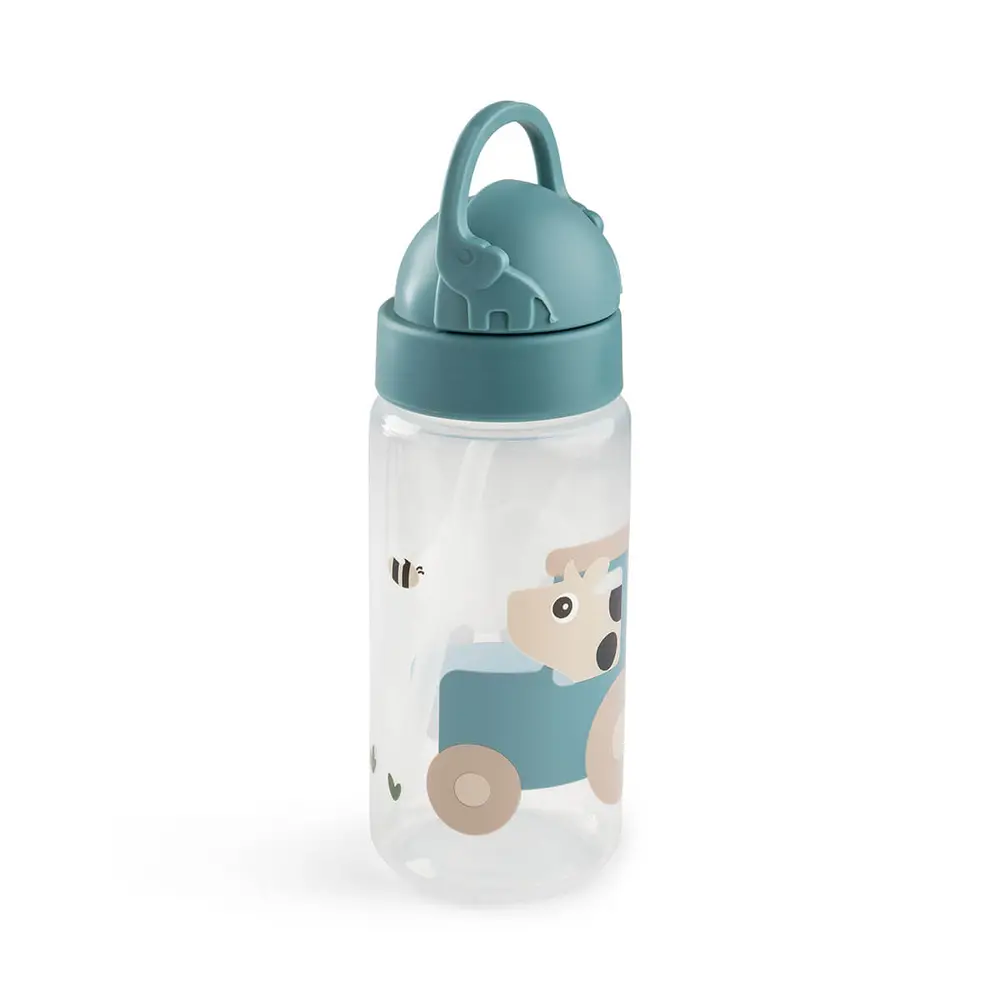 Drikkedunk m/ sugerør Tiny farm Blå 350 ml