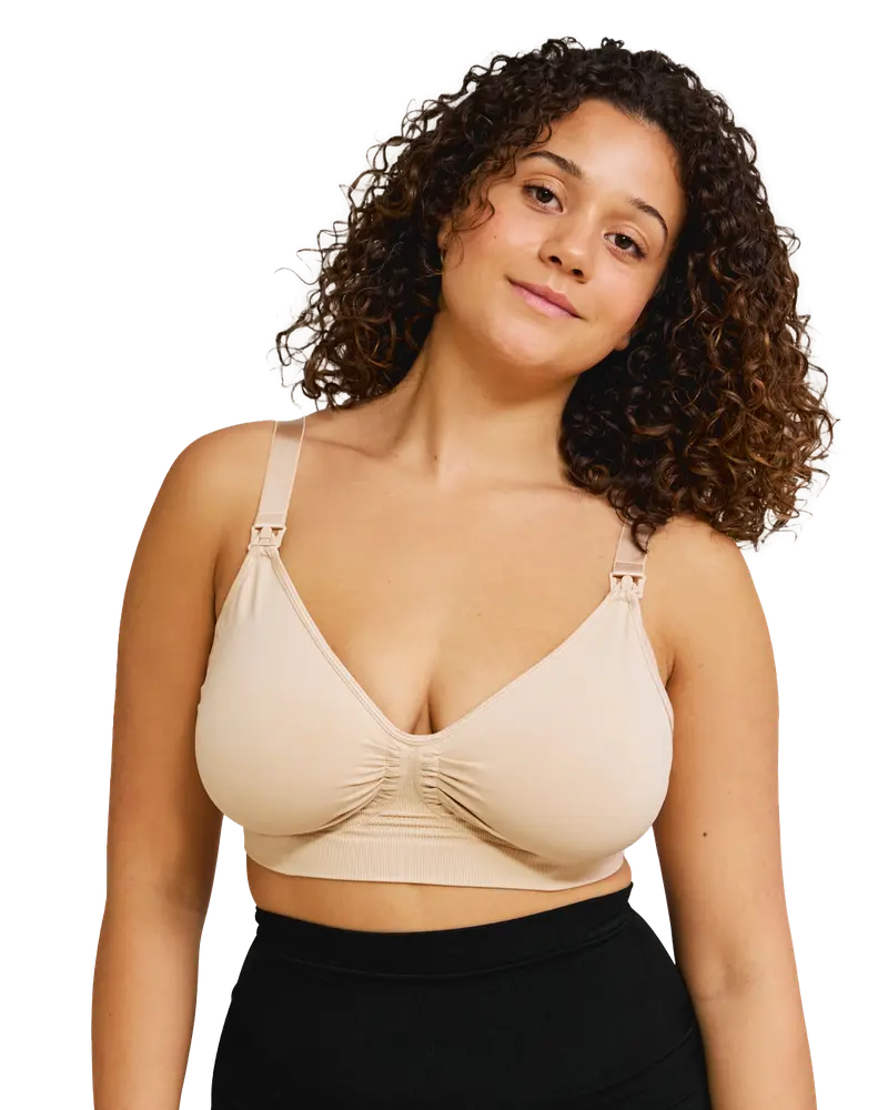 Graviditets & amme BH med carri-gel beige S