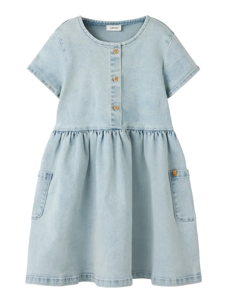 Frances Denim Kjole - Light Blue Denim - 122