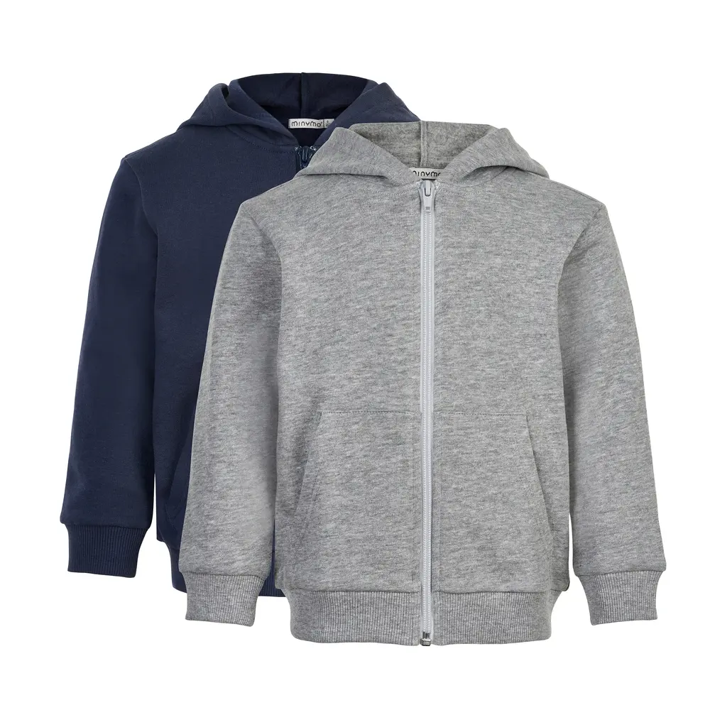 Sweat jakke m. hætte 2-pak - 131 - 140