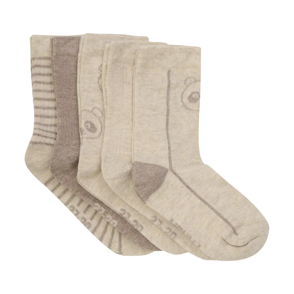 BeKids Strømpe 5-Pak - Silver Mink - 23/26
