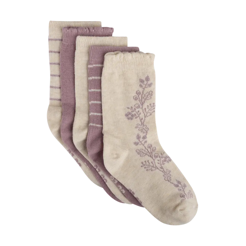 BeKids Strømpe 5-Pak - Elderberry - 1518