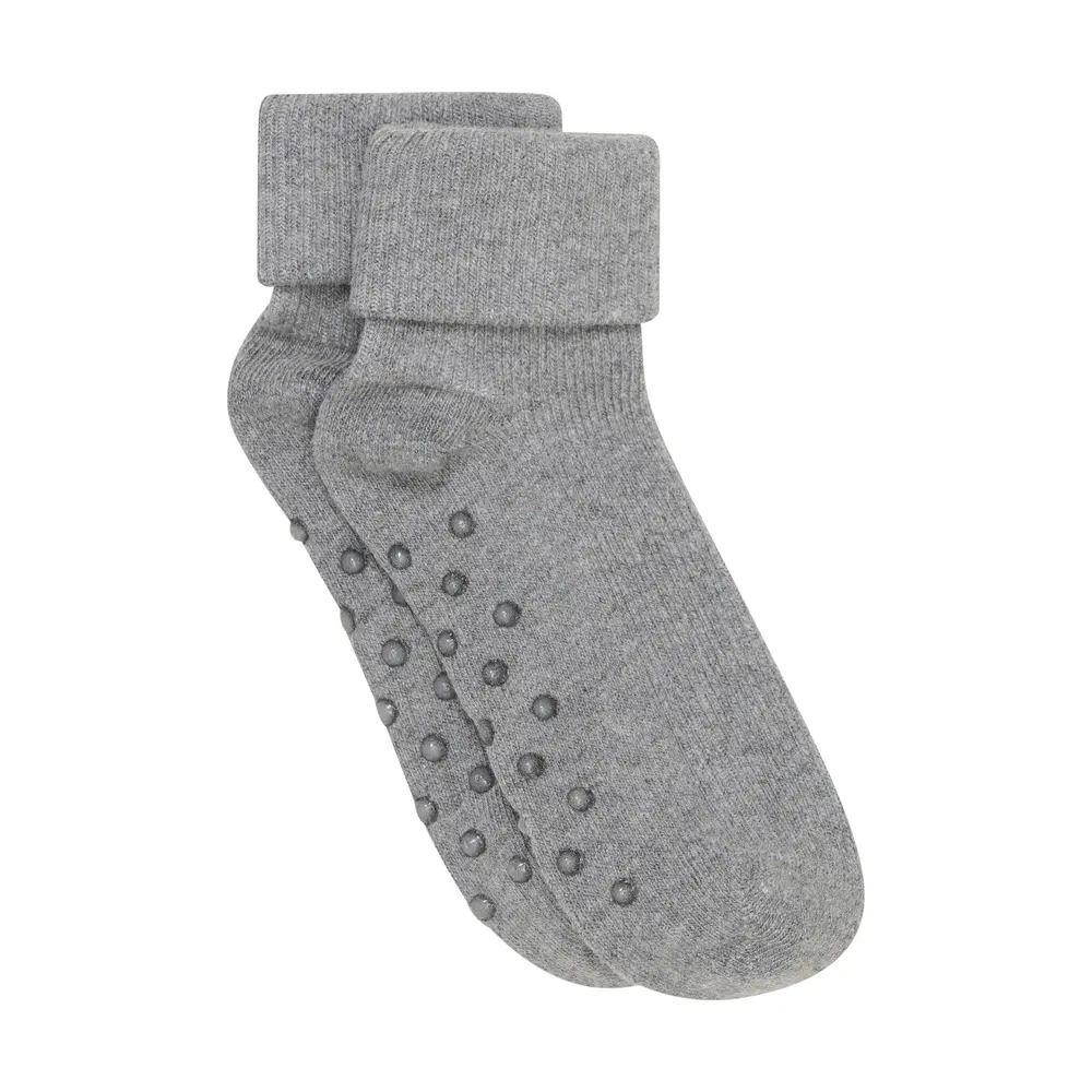 BeKids Ribbede Strømper - Dark Gray Melange - 23/26