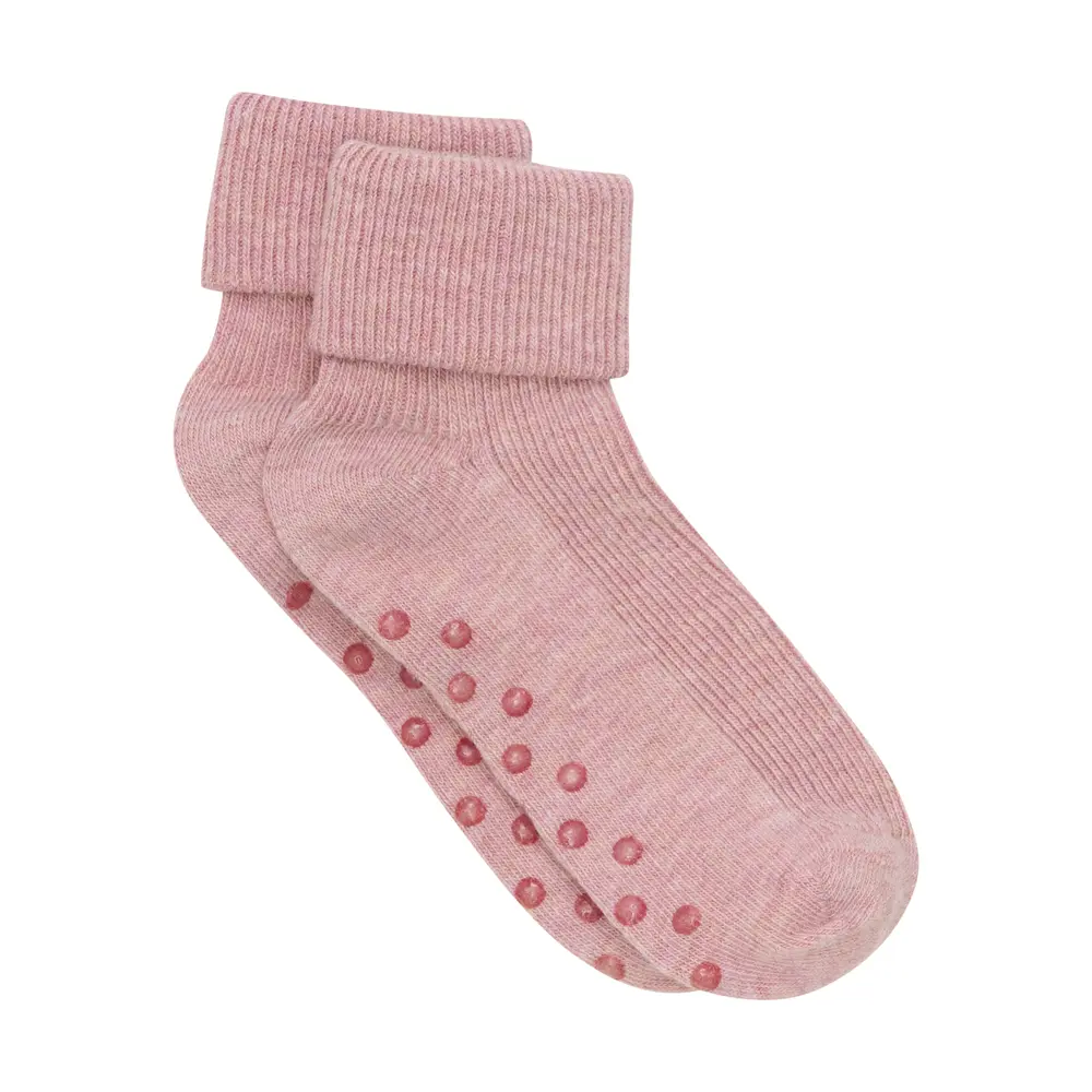 BeKids Ribbede Strømper - Shadow Gray Melange - 23/26