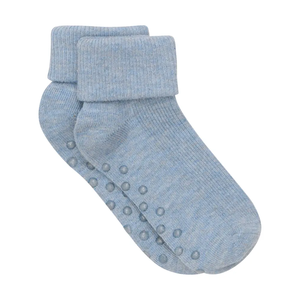 BeKids Ribbede Strømper - Grey Dawn Melange - 23/26