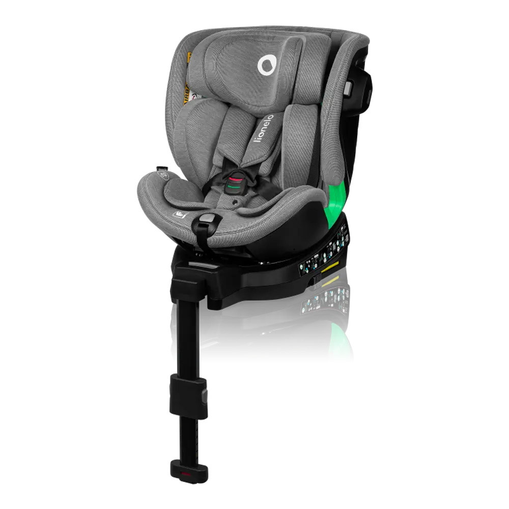 Lionelo Harmony i-Size Autostol - Grey Concrete Bamboo