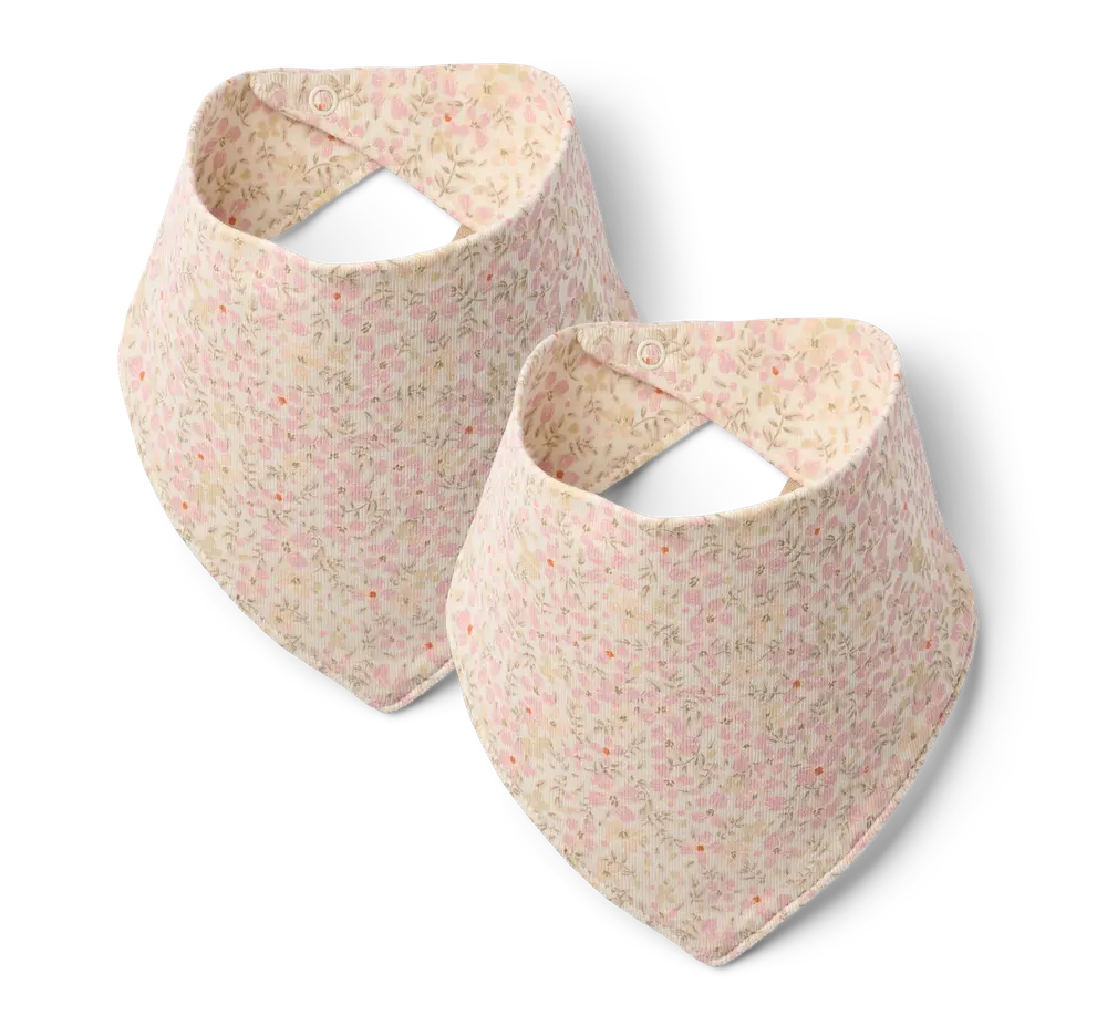 Eden Bib 2-Pak - Coral Flowers - ONESIZE