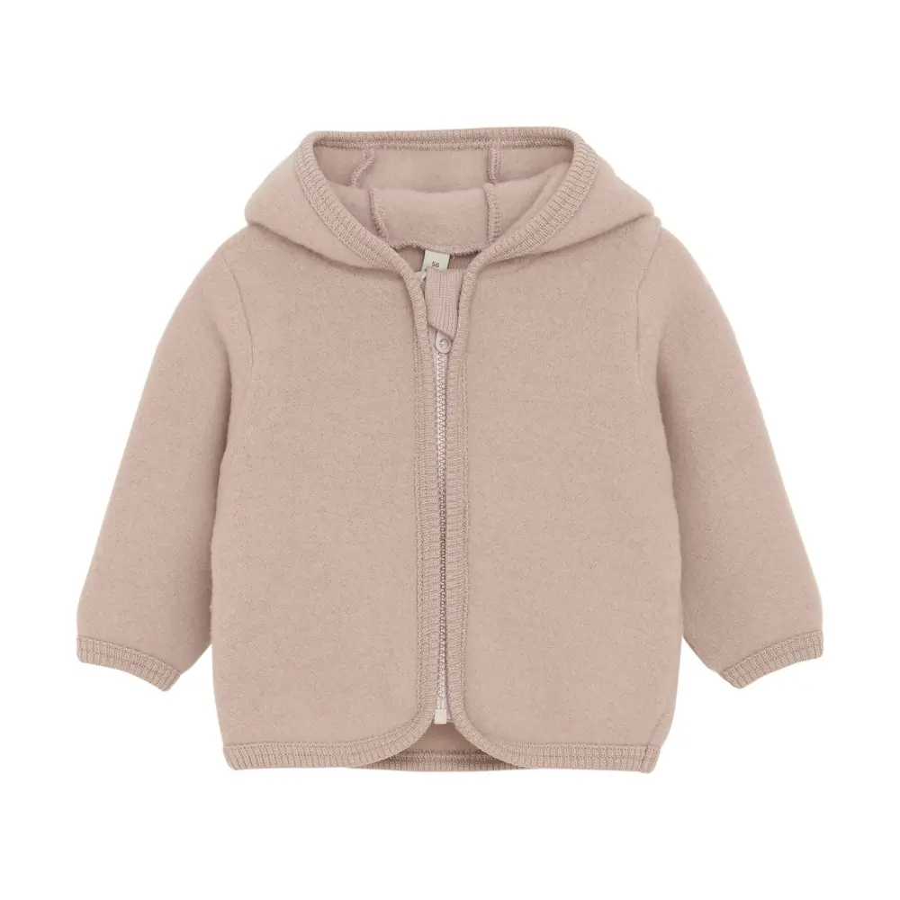 Jakke Ører Uld Fleece - Mahogany Rose - 92