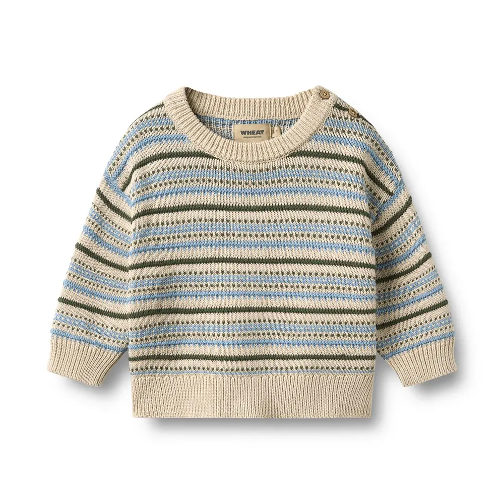 Wheat Harlow Jacquard Pullover - Offwhite - 68