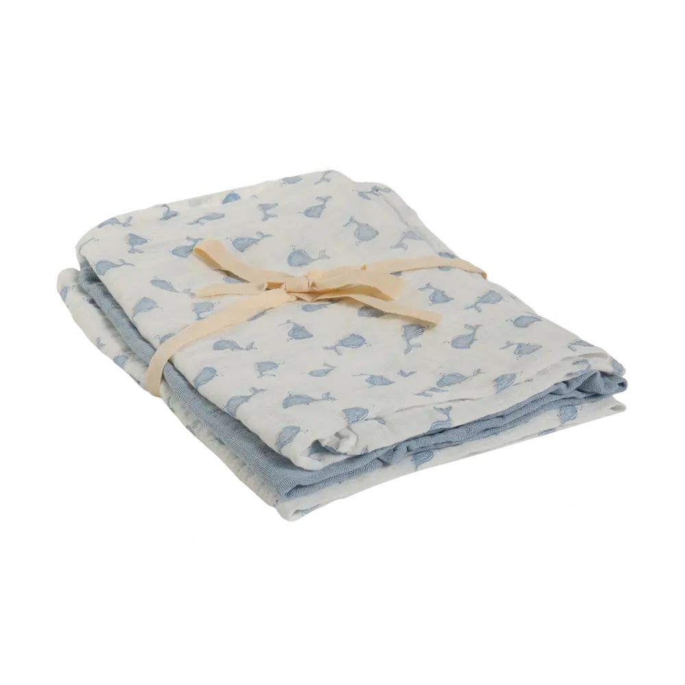 Pippi Stofble 3-pak 65x65 - Ashley Blue