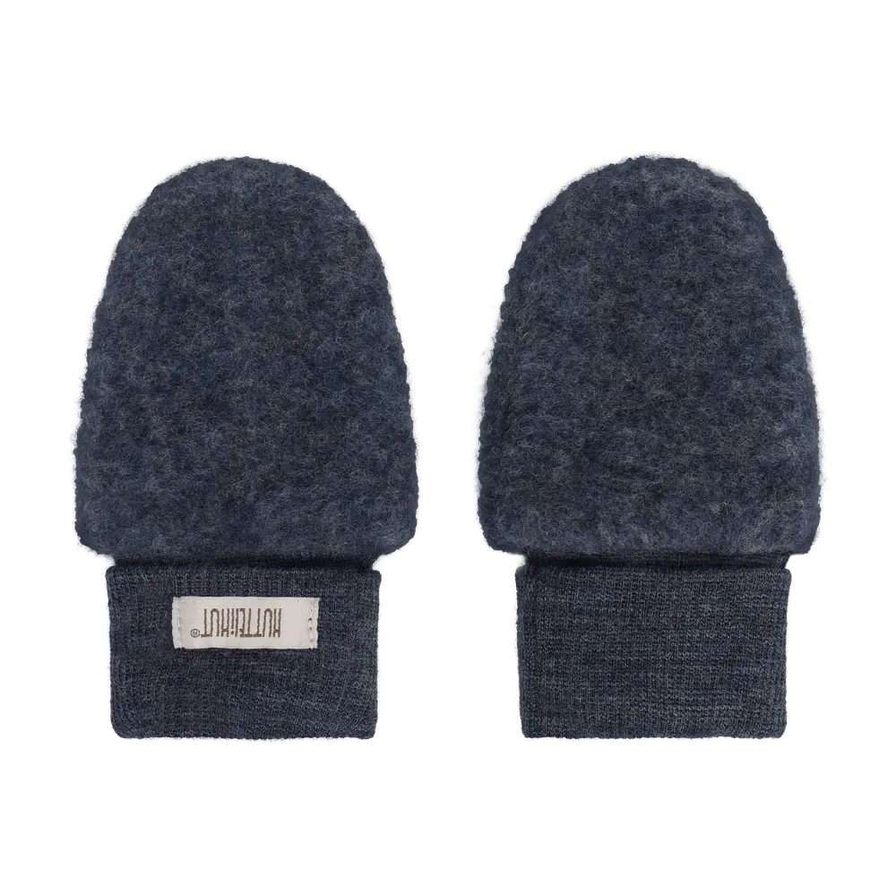 Huttelihut Uld Fleece Vanter - Ombre Blue Melange - 7480