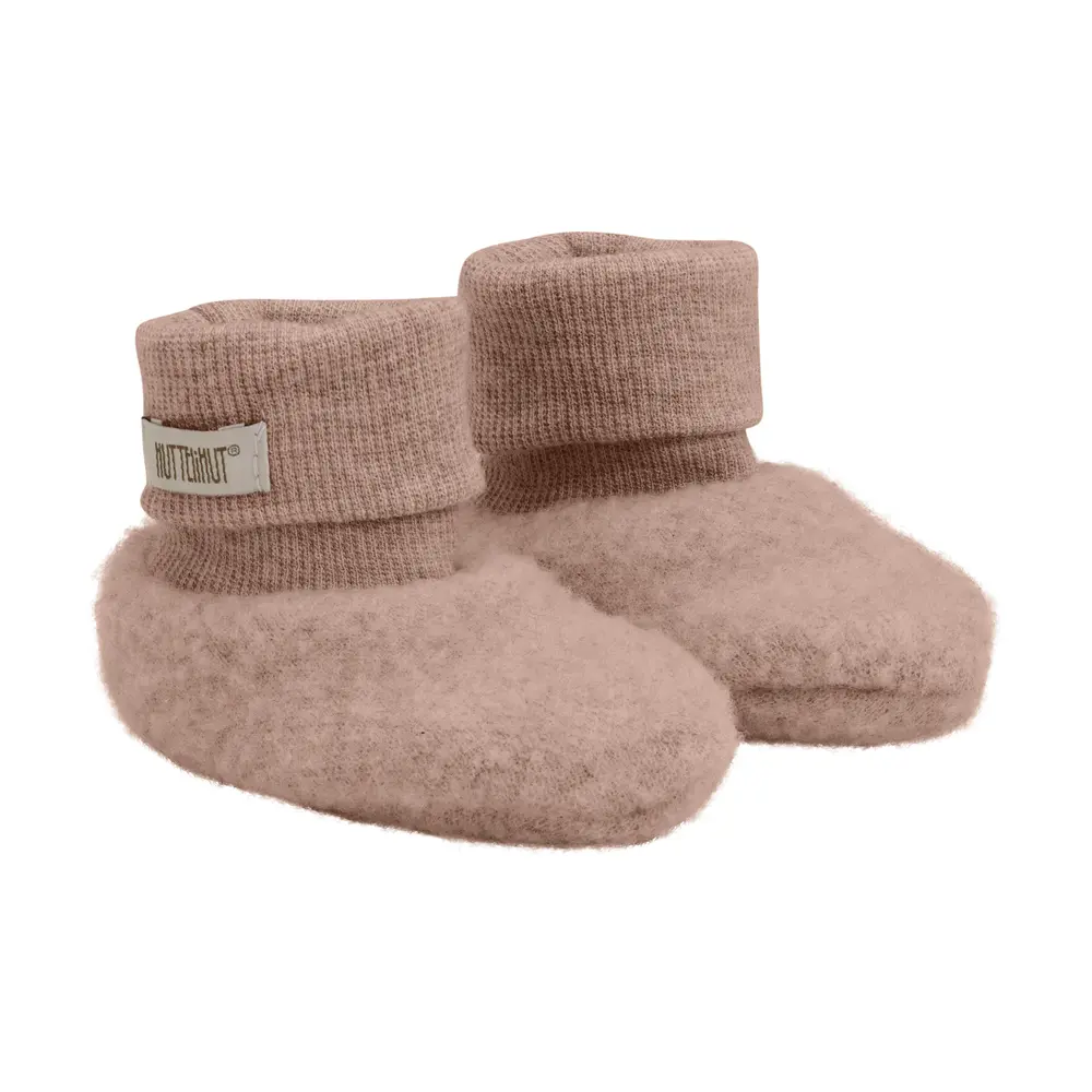 Huttelihut Uld Fleece Footies - Mahogany rose - 86/92