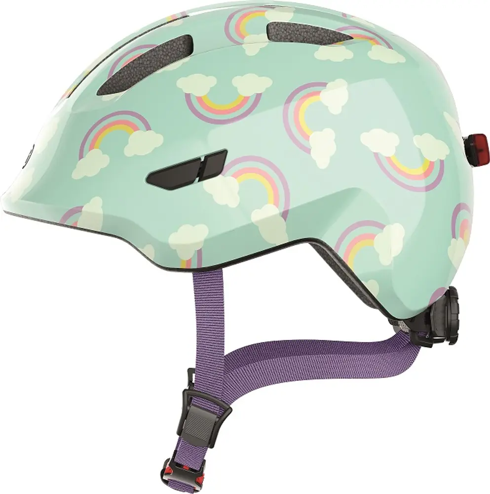 Abus Smiley 3.0 LED Cykelhjelm M - Blue Rainbow