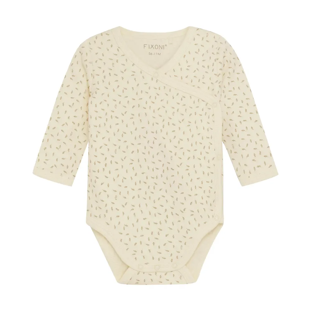 Wrap Body Langærmet - Sesame - 80