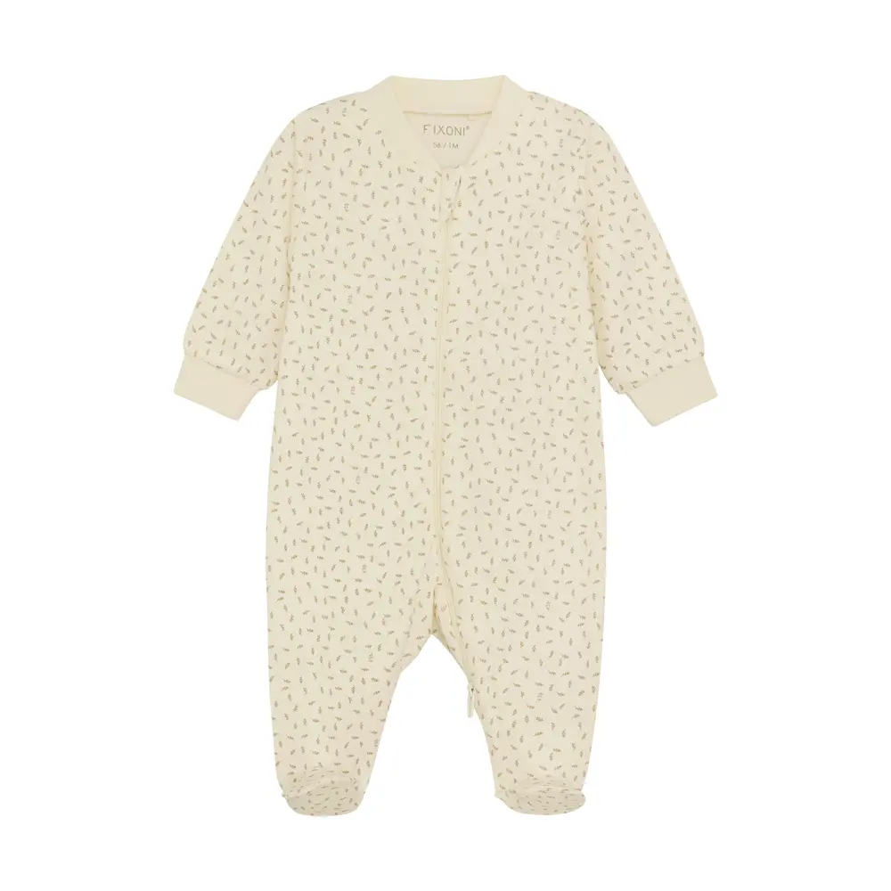 Natdragt m. lynlås og fod - Sesame - 68