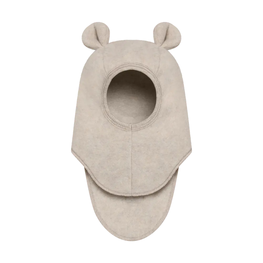 Huttelihut Uld Fleece Elefanthue M. Øre - Camel Melange - 50