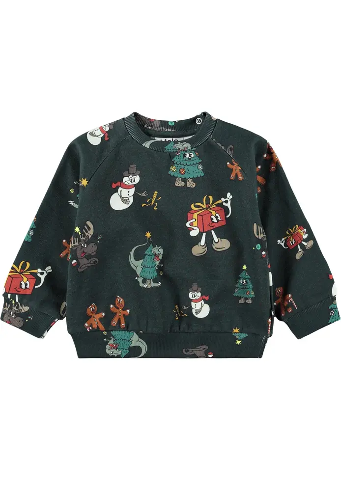Molo Disc Sweatshirt - Cartoony Xmas - 62