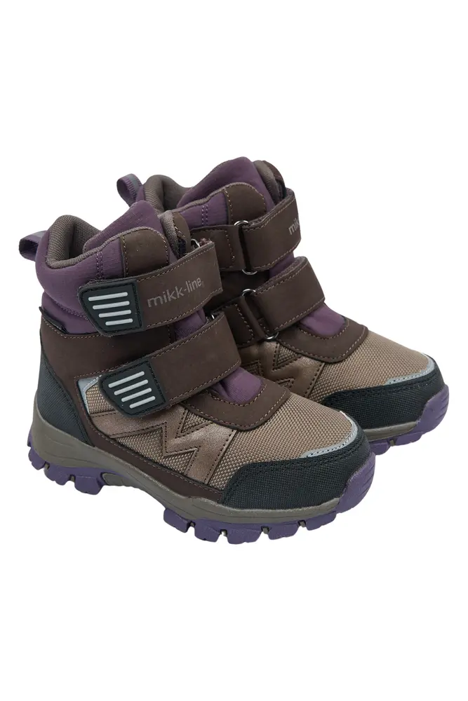 Mikk-Line Vinterstøvle Tex m. Velcro - Plum Perfect - 30