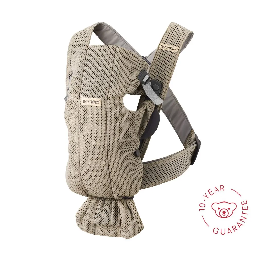 Bæresele Mini - 3D-mesh, Grå beige