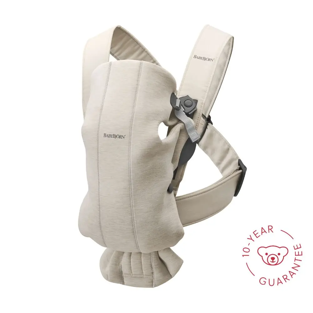 BabyBjörn Bæresele Mini - 3D Jersey - Lys beige